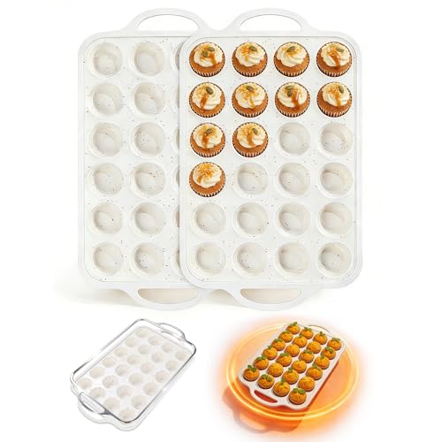 Silicone Muffin Pans With Metal Reinforced Frame (2 Count)