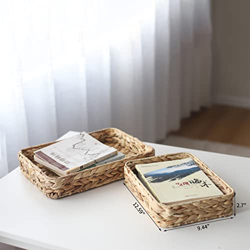 Water Hyacinth Woven Serving Tray Rectangular Hand
