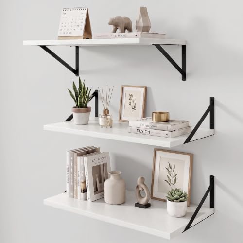 Wall Mounted Floating Shelves Set of 3