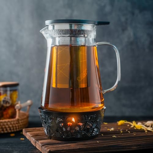 Elegant Glass Teapot with Built