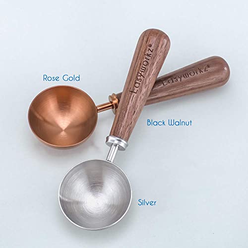 Retro Stainless Steel Coffee Spoon With Black Walnut Handle