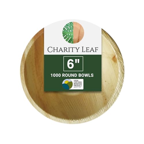 Disposable Bamboo 6" Round Bowl (1000 Count)