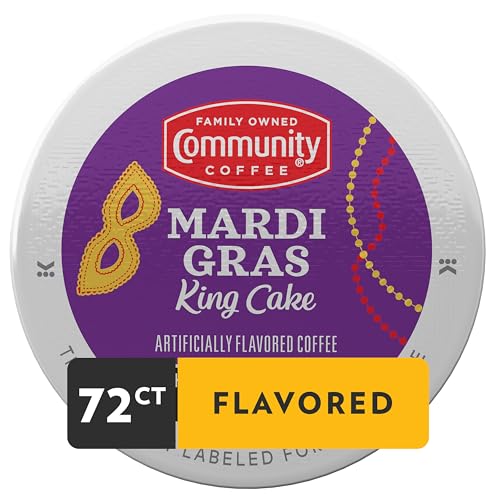 Mardi Gras King Cake Flavored 72 Count Coffee Pods