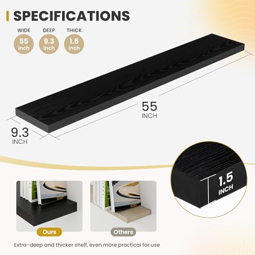 55 Inch Floating Shelves