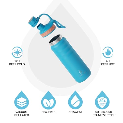 24oz Stainless Insulated Bottle with 2 Leak