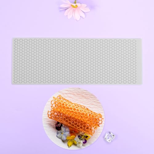 3D Hollow Out Lace Mold Honey Shape Cake Mold Decorative Lace Mat Sugar Craft Silicone Pad Honeycomb Fondant Moulds Decorating Tools Baking