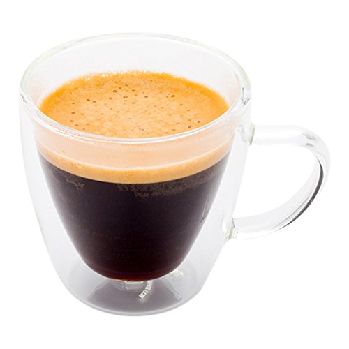 Forma 3 Ounce Small Glass Espresso Cups 10 Double Wall Clear Shot Cups (10 Count)