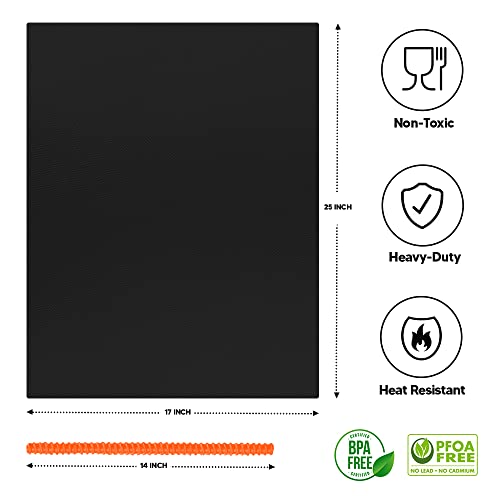 Oven Liners for Bottom of Oven Bundled with Range Rack Shield