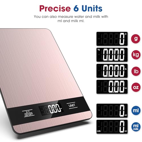 Food Scale 11lb Digital Kitchen Scale with LCD Display 6 Units Tare Function