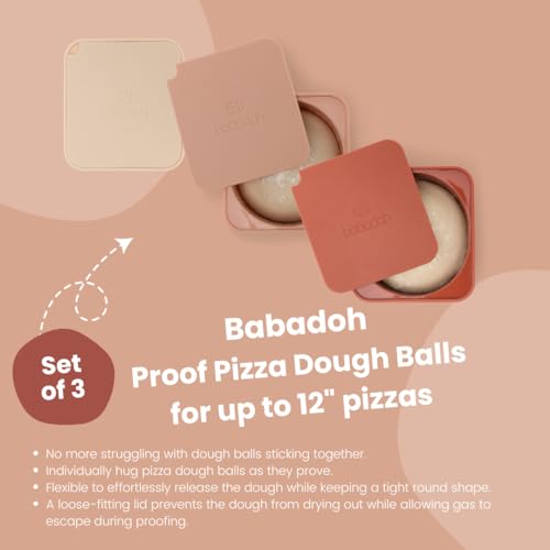 Pizza Dough Proofing Silicone Containers with Lids (3 Count)
