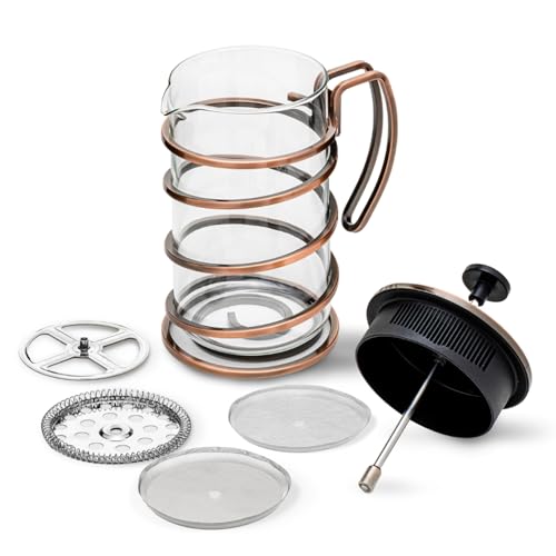 French Press Coffee Maker 34oz with 4 Filters System