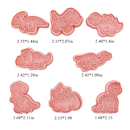 8 Pcs Dinosaur Cookie Cutters Set