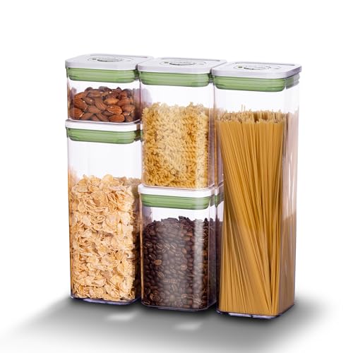 Pop Airtight Food Storage Containers with Date Recording Lids (5 Count)