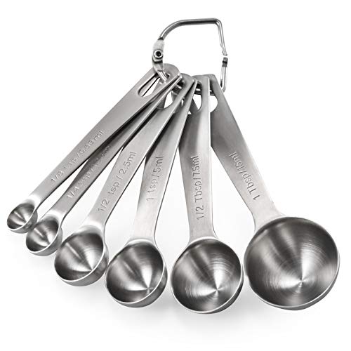 18 8 Stainless Steel Measuring Spoons Set of 6