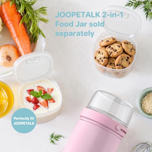 2 Pack Clear Snack Container Replacement Top Compartment for Insulated Food Jar