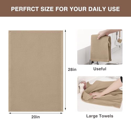 100% Cotton Oversized Waffle Weave Kitchen Towels 6 (6 Count)