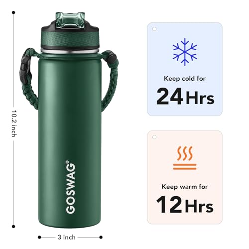 24oz Insulated Stainless Steel Travel Water Bottle
