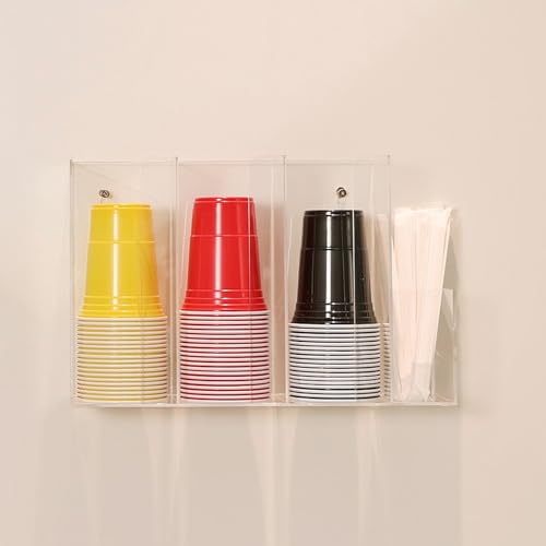 4 Compartments Acrylic Cup and Lid Holder