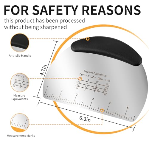Professional Stainless Steel Dough Cutter and Scraper Combo