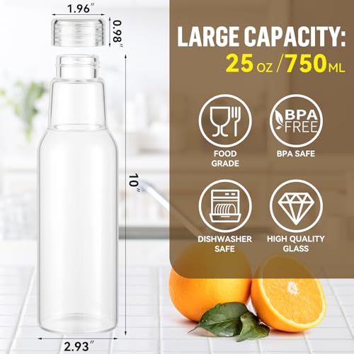 25 Oz Glass Bottles with Lids (2 Count)