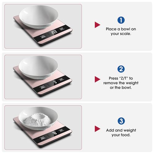 Food Scale 11lb Digital Kitchen Scale with LCD Display 6 Units Tare Function