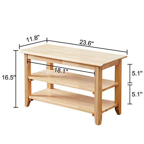 Shoe Rack Bench Wooden Storage Bench Entryway Bench