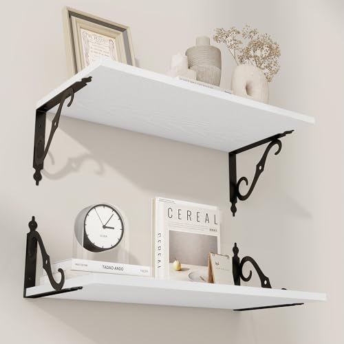 12 Inch Deep Floating Shelves for Wall (2 Count)