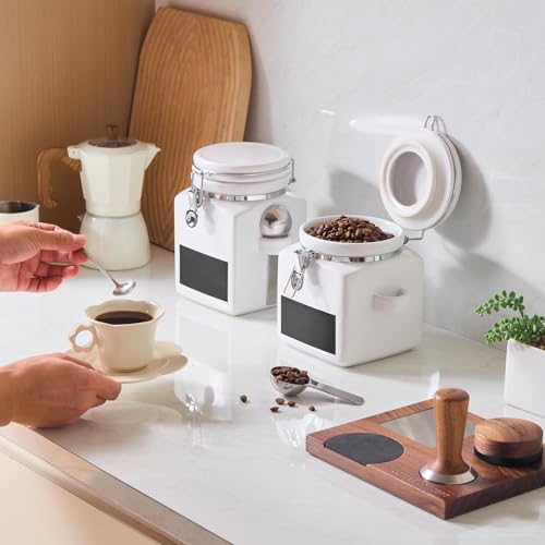 MIECOO 148 Fl Oz Extra Large Ceramic Coffee Canister Kitchen Food Container