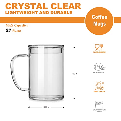 Glass Coffee Mugs (2 Count)