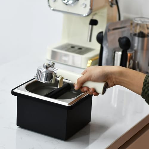 Espresso Knock Box Stainless Steel Coffee Puck Container Knockbox