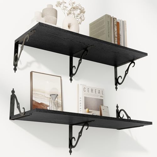 12 Inch Deep Floating Shelves for Wall (2 Count)