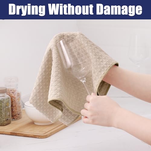 Microfiber Waffle Weave Kitchen Dish Cloths (8 Count)