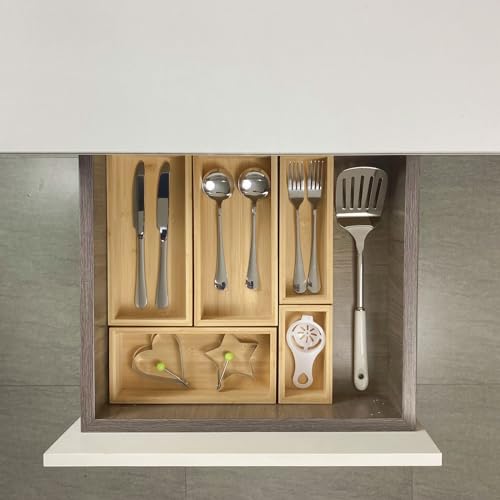 bamboo drawer organizer Set