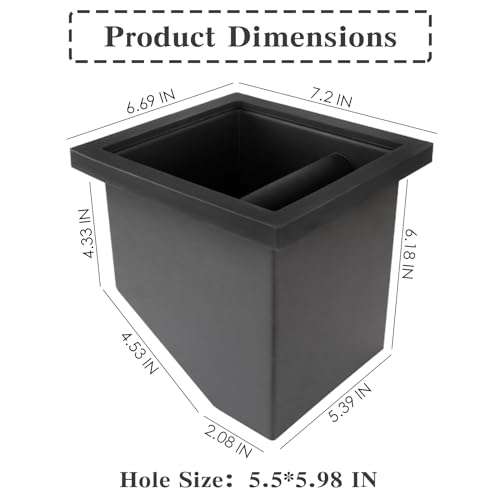 Stainless Steel Espresso Coffee Ground Knock Box Chute
