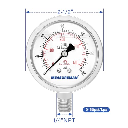 Fully Stainless Steel Hydraulic Glycerin Filled Pressure Gauge