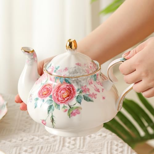 15 Piece British Bone China Tea Cup Sets (15 Count)