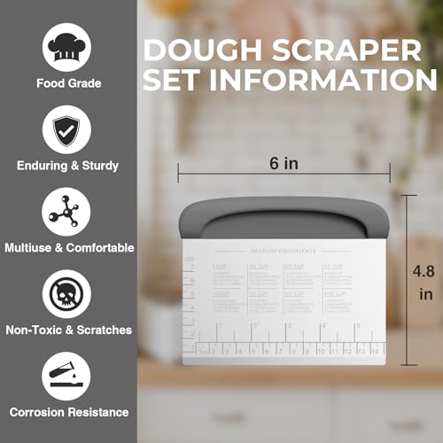 Bench Scraper Dough Scraper Bowl Pastry Scraper for Bread Cake Pizza