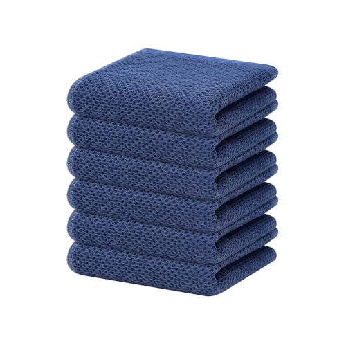 100% Cotton Waffle Weave Kitchen Dish Towels 6 (6 Count)