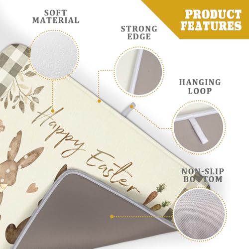 Happy Easter Dish Drying Mat for Countertop