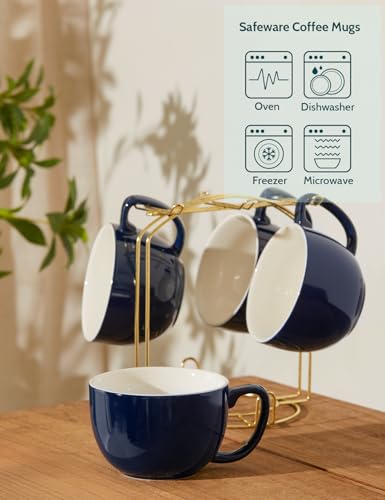 16oz Large Coffee Mugs Set of 4 (4 Count)