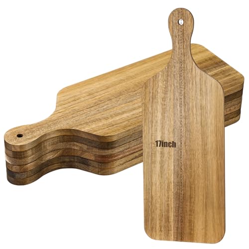 6 Pcs Wood Cutting Boards Bulk 17 Inch with Handle (6 Count)