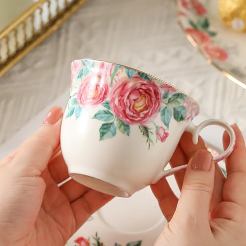 15 Piece British Bone China Tea Cup Sets (15 Count)