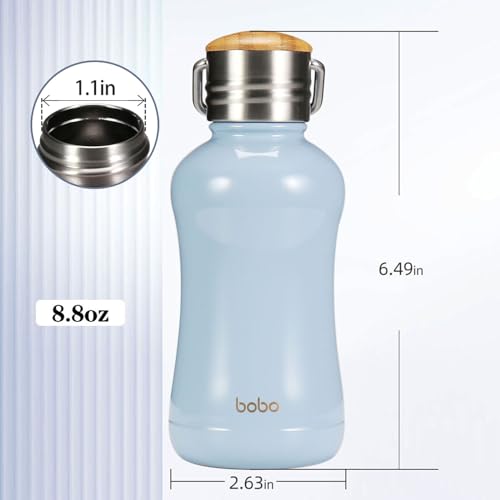 Mini Insulated Water Bottle With Bamboo Lid