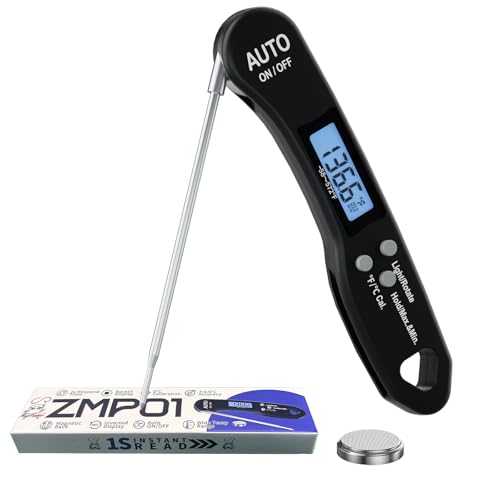 Ultra Fast 1.2s Instant Read Meat Thermometer for Grilling & Smoking