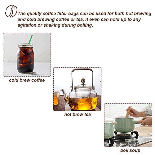50pcs Disposable Cold Brew Bags 8x12 in for Home Coffee Brewing (50 Count)