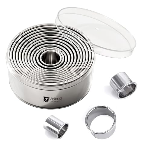 12 Pcs 304 Stainless Steel Biscuit Cutter Set (12 Count)
