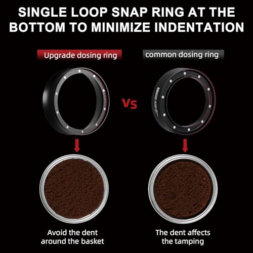51mm Espresso Dosing Funnel Compatible with 51mm Delonghi Decica Portafilter Magnetic Coffee Dosing Ring Portafilter Funnel Barista Tools DR5548B