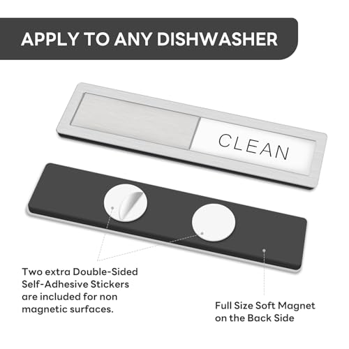 KitchenTour Dishwasher Magnet Clean Dirty Sign