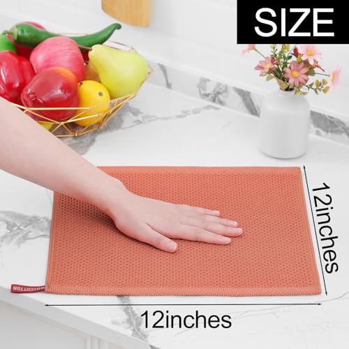 100% Cotton Waffle Weave Kitchen Dish Cloths 6 (6 Count)
