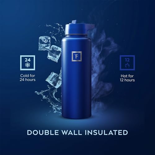 40 oz Wide Mouth Water Bottle with Straw